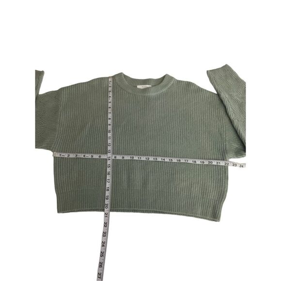 Elodie Sweater Pullover Crew Neck Chunky Knit Green Light Green Women Size XL - Picture 6 of 10